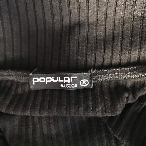 Black Ribbed Halter Mini Dress - Picture 2 of 2